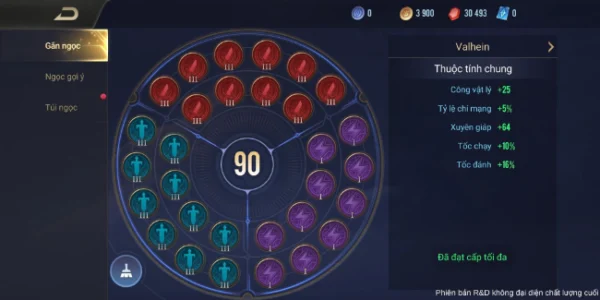 Bảng ngọc cho các tướng mọi vị trí